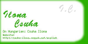 ilona csuha business card